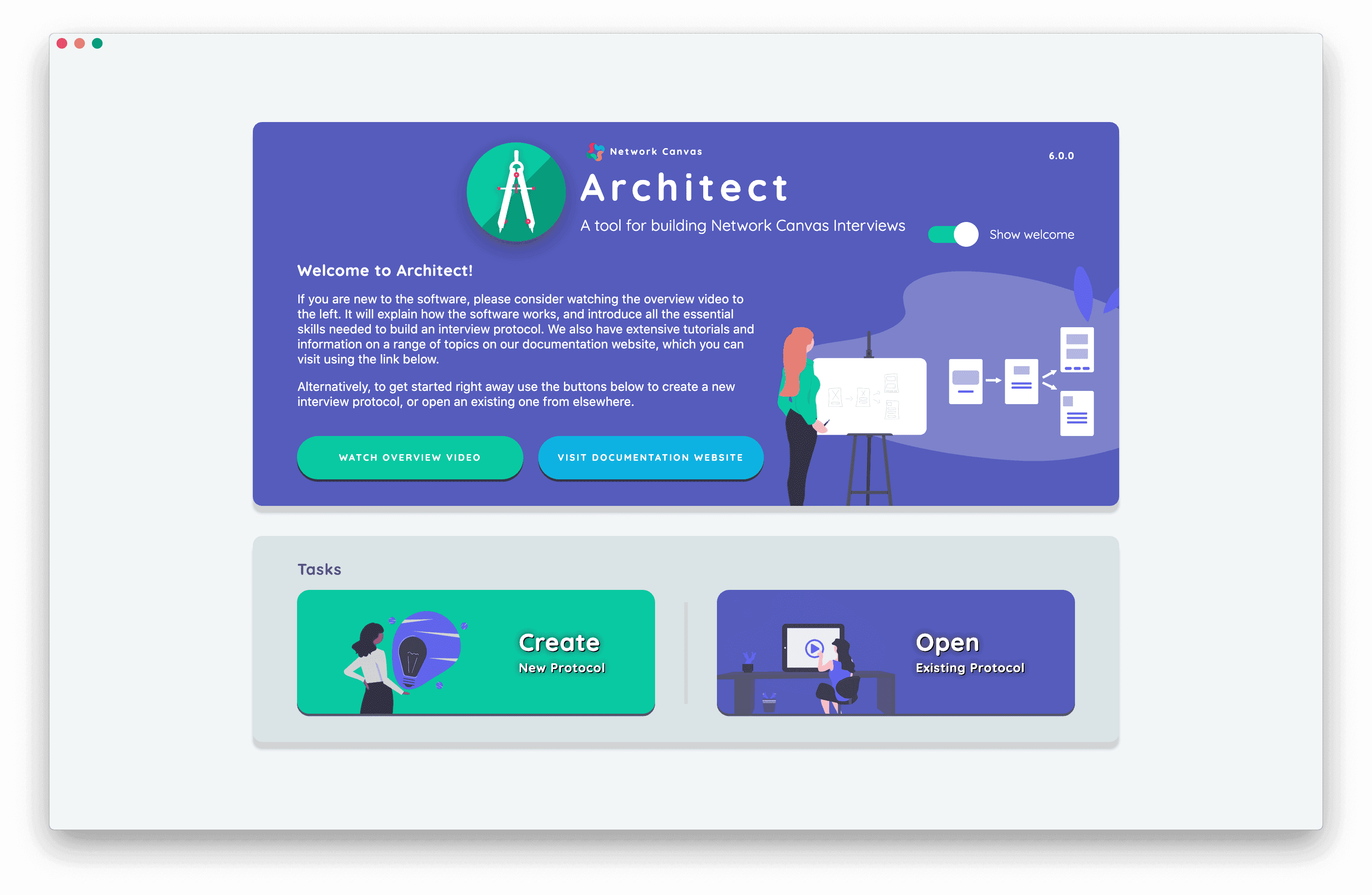 The Architect start screen